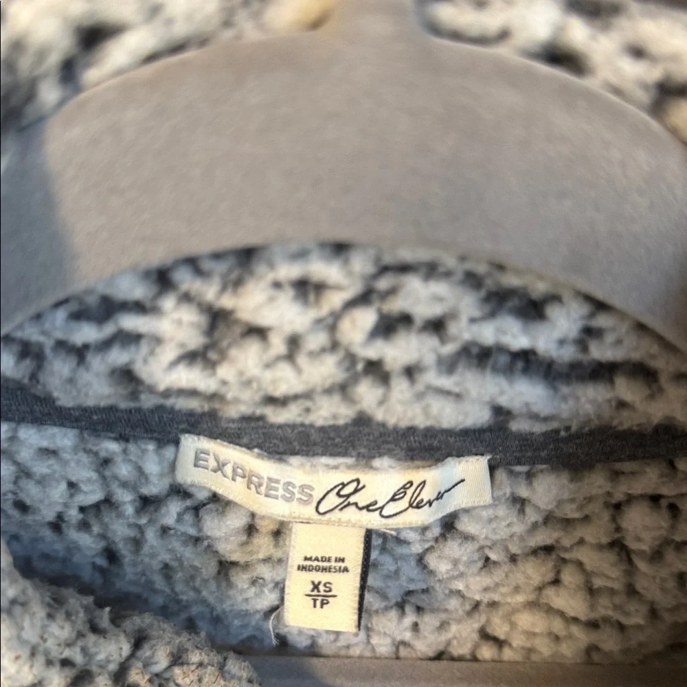 Express Black and White sherpa Jacket